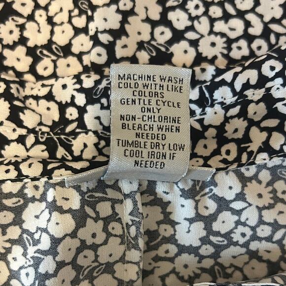 Catherines Women Tunic Top 14/16 Ditsy‎ Floral Button Up Cottage Office Travel - Picture 6 of 8